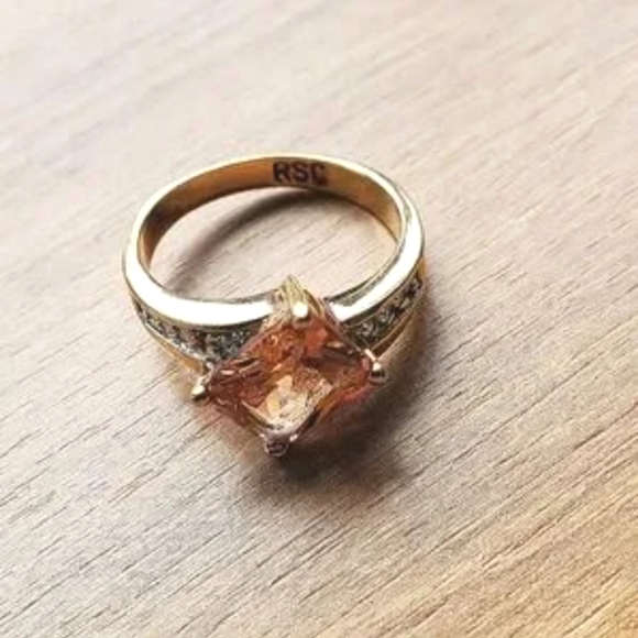 Vintage RSC Covenent Citrine Dinner Ring - Picture 7 of 11